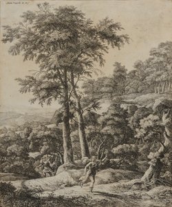 Paysage avec chasseresse