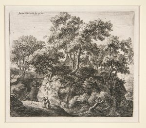 Paysage avec deux ermites - Anthonie Waterloo