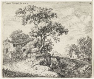 Paysage avec une chapelle