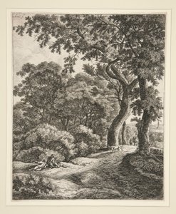 Les deux voyageurs en repos dans le bois