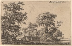 Planches Attachées à Quatre Arbres - Anthonie Waterloo