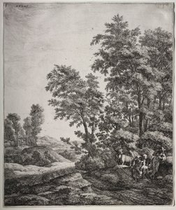 Six grands paysages verticaux avec des scènes des Métamorphoses d