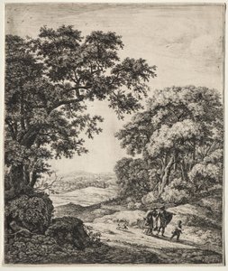 Six grands paysages verticaux avec des scènes de l