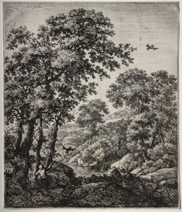 Six grands paysages verticaux avec des scènes de l