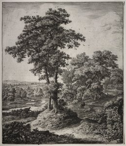 Six grands paysages verticaux avec des scènes de l