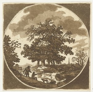 Paysage avec pêcheur - Anthonie van den Bos