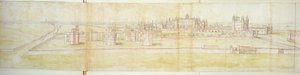 Le palais de Hampton Court depuis le nord, c.1544 (plume, encre et aquarelle sur papier)