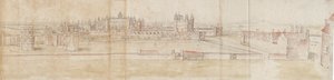 Palais de Hampton Court depuis le nord, vers 1550-1560