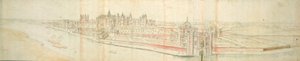 Palais de Hampton Court depuis la rivière, c.1544