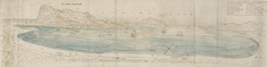 Vue panoramique sur la baie de Gibraltar - Anthonis van den Wyngaerde