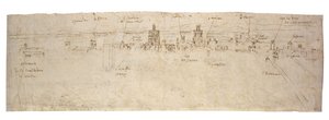 Recto : Croquis de la lagune de Valence, la Albufera et la côte et campagne adjacentes Verso : Croquis de plusieurs bâtiments à Valence