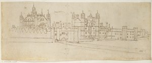 La chapelle et la porte de Hampton Court, vers 1544 - Anthonis van den Wyngaerde