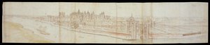 Vue du palais de Hampton Court depuis le sud, avec la rivière au premier plan, 1558