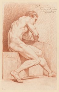 Nu masculin assis, vu de côté (1er prix 1772) - Anthony Andriessen