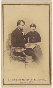 Le président Lincoln lisant la Bible à son fils Tad