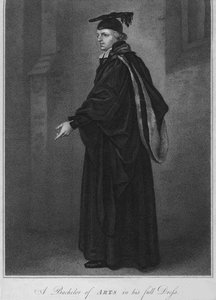 Un bachelier ès arts en tenue complète, 1796 - Anthony Cardon