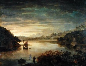 Vue sur la rivière Neath dans le Glamorganshire