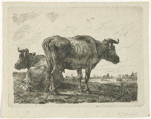 Deux vaches - Anthony Jacobus Offermans