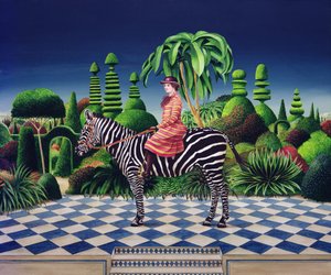 Dame sur un zèbre - Anthony Southcombe