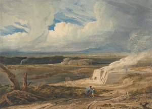 Paysage avec four à chaux