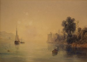 Scène de rivière - Anthony Vandyke Copley Fielding