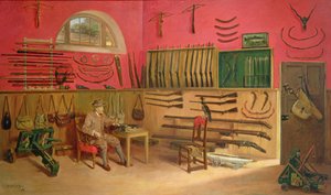 Sir Ralph Payne Gallwey dans sa salle d