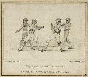 Humphreys et Mendoza, gravé par William Birch, publié en 1792