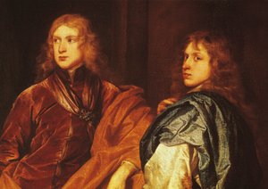 Portrait de deux jeunes hommes - Anthony van (after) Dyck