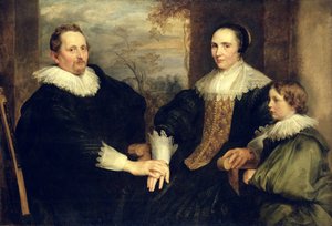 Portrait de famille de Sebastian Leerse (1584-1664) avec sa femme et son fils