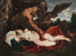 Jupiter et Antiope, vers 1620 (huile sur toile) - Anthony van Dyck