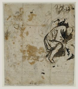 Étude partielle de la Mise au Tombeau (verso)
