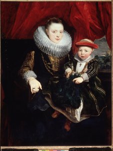 Portrait de jeune femme avec son enfant