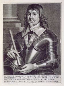 Portrait de James Hamilton, 1er duc de Hamilton, gravé par Joannes Meyssens - Anthony van Dyck