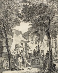 Le défilé sur le boulevard, 1760