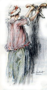 Charlotte détache les pistolets d