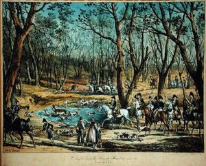 Chasse dans les bois à Meudon, 29 mars 1819 - Antoine Charles Horace Vernet
