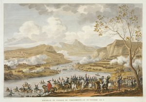 La Bataille et la Traversée du Tagliamento, 26 Ventôse, An 5 (mars 1797) gravé par Jean Duplessi-Bertaux