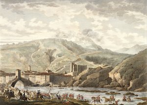 La Bataille de Millesimo, 25 Germinal, An 4 (avril 1796) gravée par Jean Duplessi-Bertaux (1747-1819) - Antoine Charles Horace Vernet