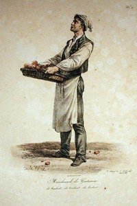 Le Vendeur de Gâteaux, numéro 1 de la série Les Cris de Paris, gravé par François Séraphin Delpech