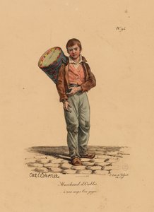 Le Vendeur de Pâtisseries, numéro 94 de la série Les Cris de Paris, gravé par François Séraphin Delpech - Antoine Charles Horace Vernet
