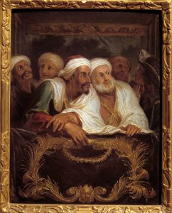 Ambassadeur marocain Mohamed Temin assistant à un spectacle dans une loge de la comédie italienne à Paris en février 1682
