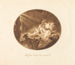 Premier arrivé, premier servi - Antoine François Sergent after Augustin de Saint Aubin