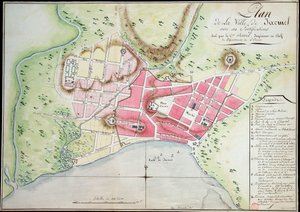 Plan de la ville de Jacmel avec fortifications