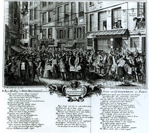 Rue Quinquempoix en 1720