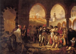 Bonaparte visitant la maison de peste à Jaffa