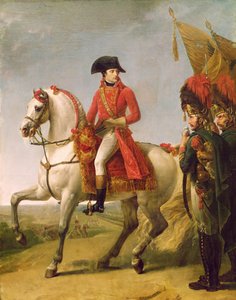 Napoléon Bonaparte (1769-1821) Premier Consul, passant en revue ses troupes après la bataille de Marengo, 1802-03