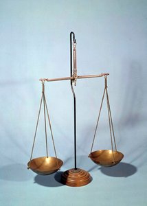 Instrument de mesure : balance par Antoine Louis Lavoisier (1746-1794), chimiste français - Antoine Laurent de Lavoisier