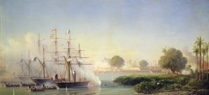 Assaut de la citadelle de Saïgon par le vice-amiral Rigault de Genouilly, 17 février - Antoine Leon Morel Fatio