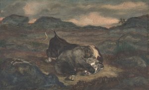 Ours tuant un taureau - Antoine Louis Barye