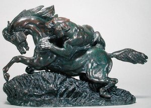Cheval surpris par un tigre - Antoine Louis Barye